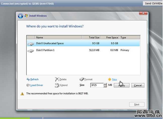 ramnode格式化重新分区