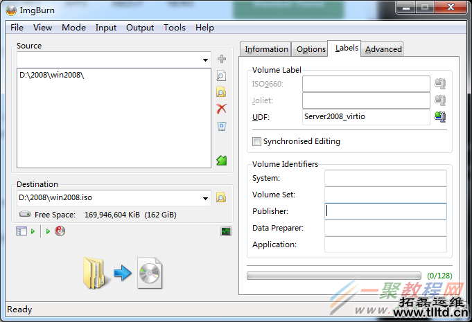 Vultr装windows2008, imgburn
